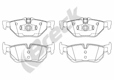 Комплект тормозных колодок, дисковый тормоз BRECK купить